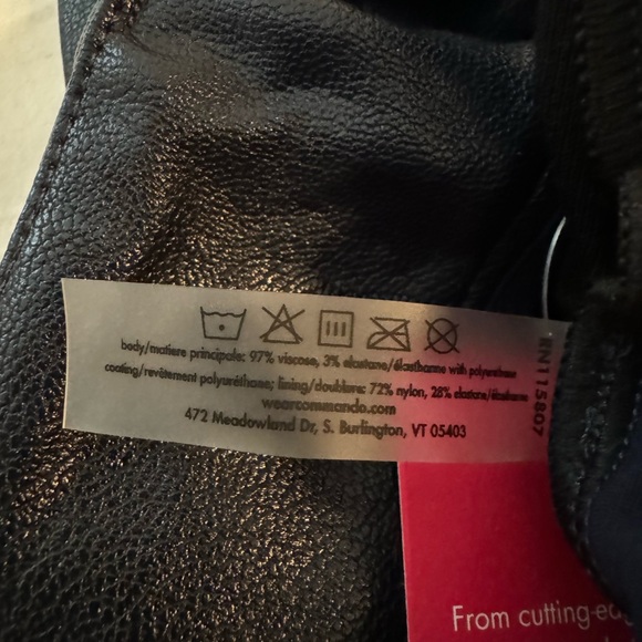 🆕 Commando Navy Faux Leather 7/8 Trouser - L - Picture 8 of 8